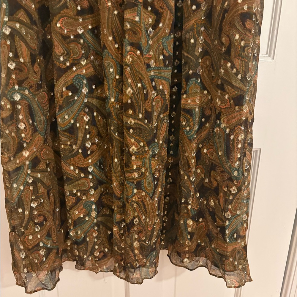 Ulla Johnson Kasia Paisley Silk-Blend Midi-Dress - Picture 5 of 12